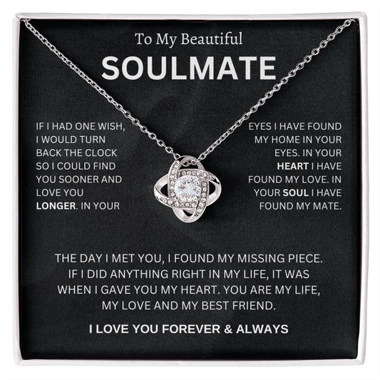 Soulmate Necklace with heartfelt message card