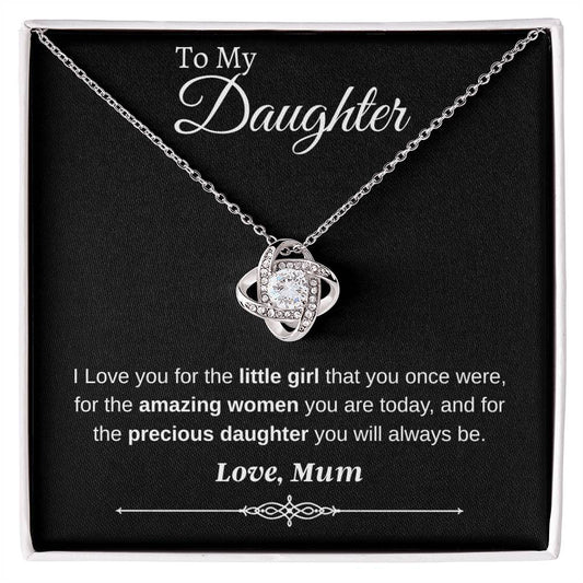 Daughter Necklace with heartfelt message card