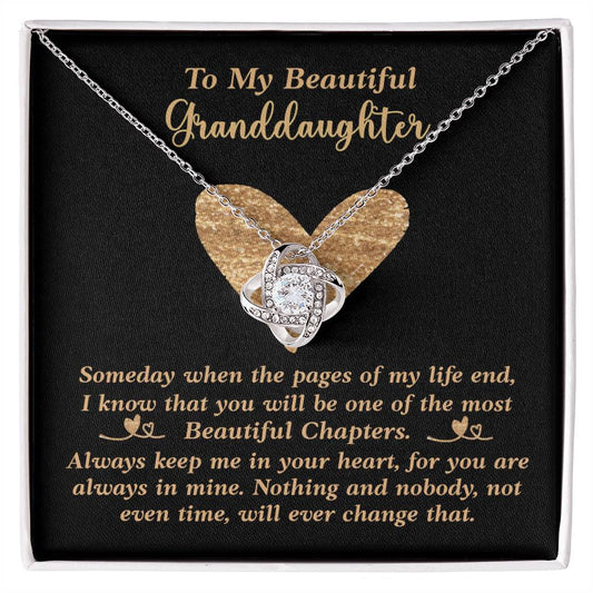 Beautiful Chapter Granddaughter Necklace with heartfelt message card